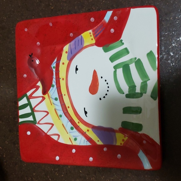 ONEIDA "SNOWMATES PATTERN By Debbie Taylor Keman.  A Snowman with Scarf and Hat. - Picture 2 of 4